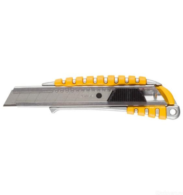 Нож Stayer "Master" металлический обрезиненный корпус, автостоп, 18 мм