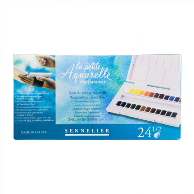 Набор акварели Sennelier "Artists" 24 цв в полукюветах, пластик