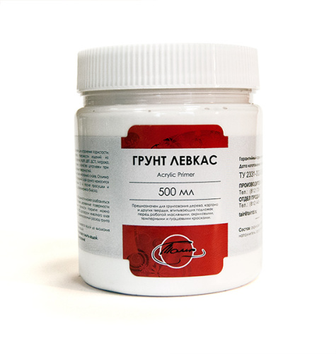 Грунт для дерева и картона "Левкас" Таир 500 мл белый