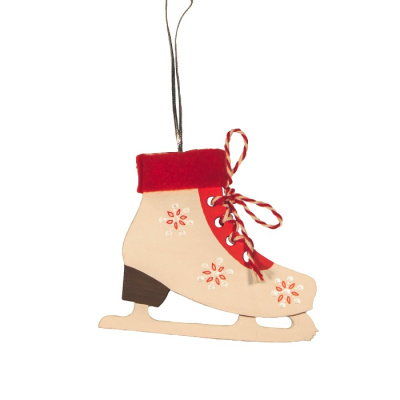 Игрушка Новогодняя "IDH Center: wood-souvenirs" Фигурный конек 120-1