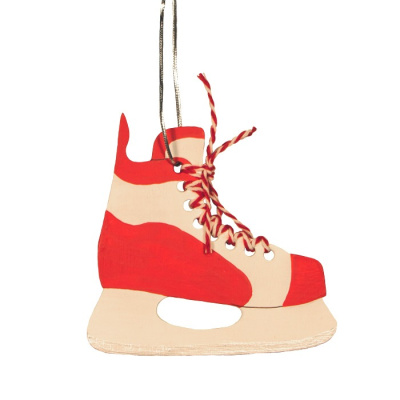 Игрушка Новогодняя "IDH Center: wood-souvenirs" Хоккейный конек 3020