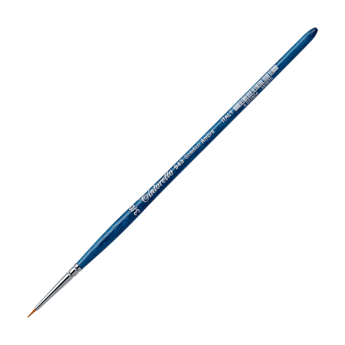 Кисть синтетика №3/0 круглая Tintoretto "Amber" короткая ручка