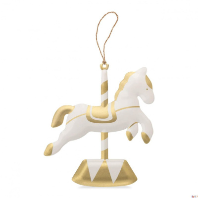 Ёлочная игрушка LUKNO "Карусель", золотая