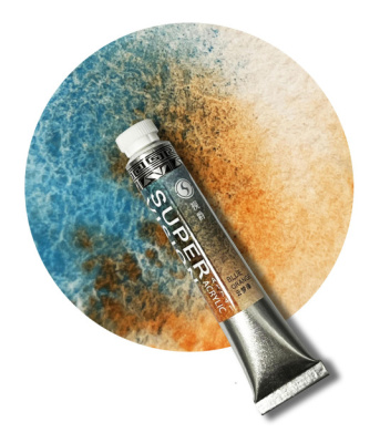 Акрил Super Vision с грануляцией "Acrylic layered" в тубе 8 мл S5 Blue orange