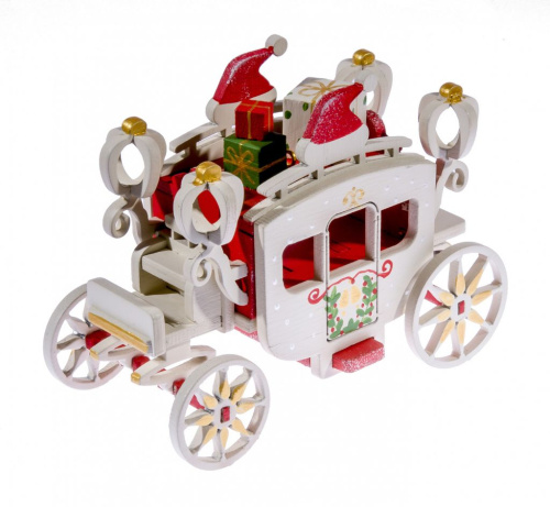 Игрушка деревянная "IDH Center" Карета крытая 3020 Santa