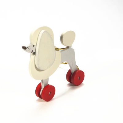 Игрушка деревянная "IDH Center" Пудель белый 1013