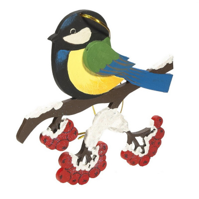 Игрушка деревянная "IDH Center" Синица на ветке 270-1