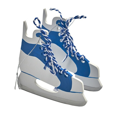 Игрушка деревянная "IDH Center" Хоккейные коньки 640-6 Сине-белые