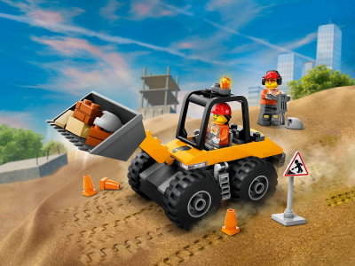 City 60450_L Конструктор Желтый строительный колесный погрузчик