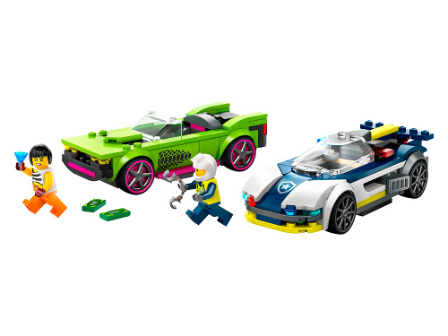 City 60415 Конструктор Погоня на полицейской машине за маслкаром