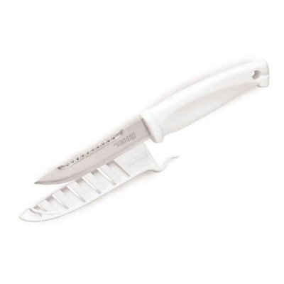 Нож разделочный Rapala RSB4BX, нержавеющая сталь, рукоять пластик, белый