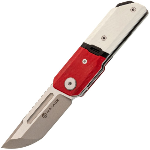 Складной нож Maxace Capsule-2, сталь 10CR15COMOV, рукоять G10, красный/белый
