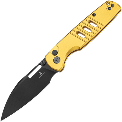 Складной нож Bestech Knives Man Vector, сталь D2, рукоять алюминий, желтый