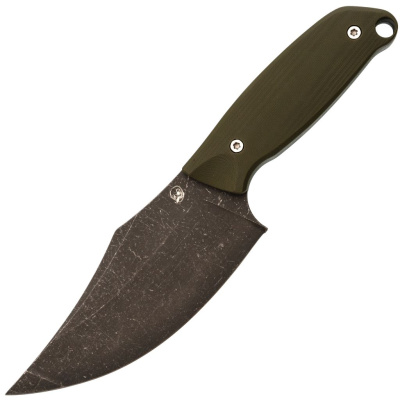 Нож Barmaley Knives Пьеро, сталь AUS-10Co, рукоять G10, зеленый