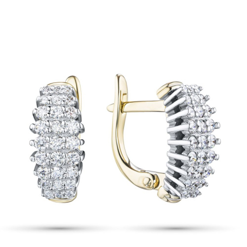 Серьги из комбинированного золота с бриллиантами э1001сг04210658