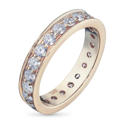 Кольцо из красного золота с бриллиантами э0201кц04175000