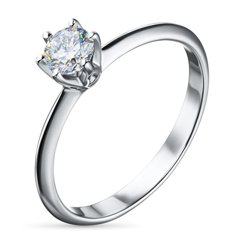 Помолвочное кольцо из серебра э0612кц05091100_white