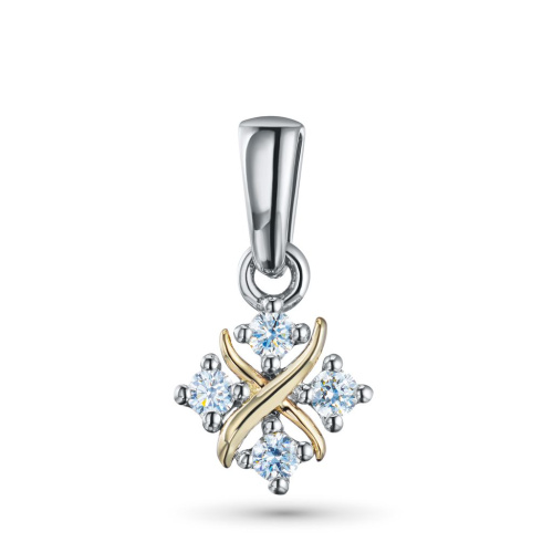 Подвеска из комбинированного золота э4812пд06160700