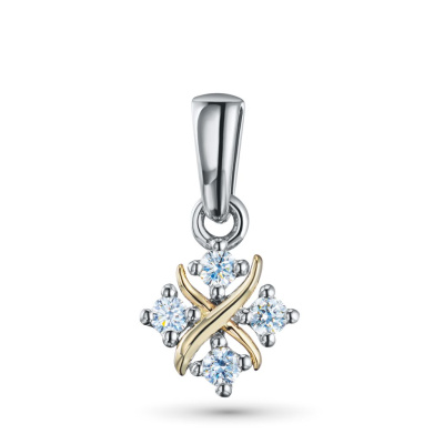 Подвеска из комбинированного золота э4812пд06160700