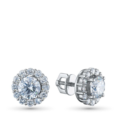 Пусеты из белого золота э4712пс06210901_white