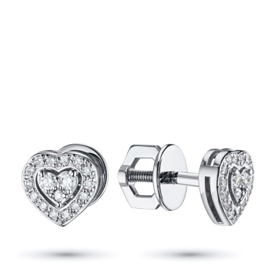 Пусеты из белого золота э4712пс04210028