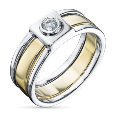 Классическое кольцо из комбинированного золота э4812ка08153000