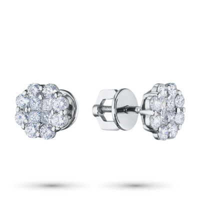 Пусеты из белого золота э4712пс10183500