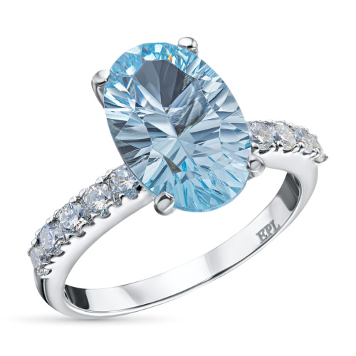 Кольцо из белого золота с и топазом э4709кц11240375_white