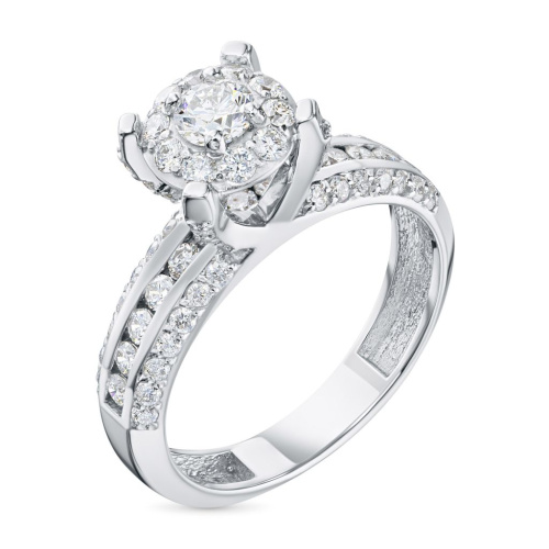 Кольцо из белого золота с бриллиантами э0901кц04210378