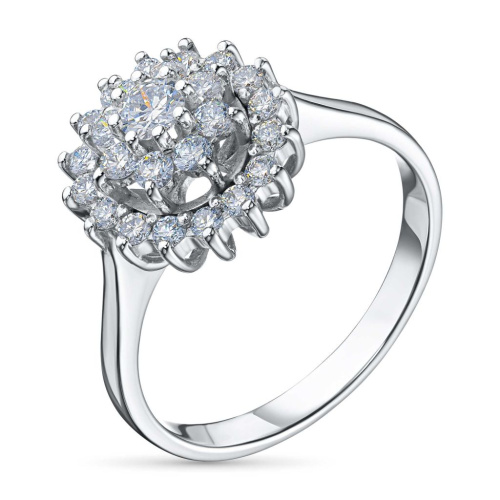 Классическое кольцо из белого золота э4712кц07163600_white