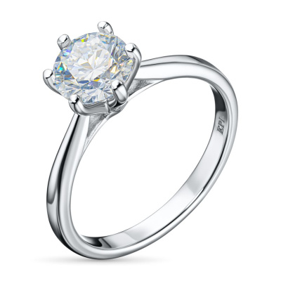 Классическое кольцо из серебра э0612кц07220863_white