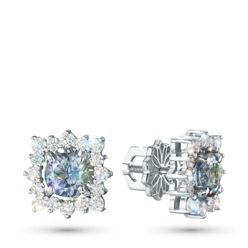 Пусеты из белого золота с танзанитами э4760пс07250361_white