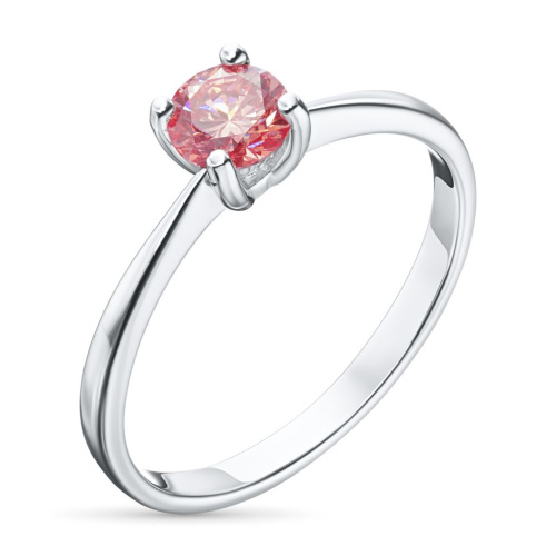 Классическое кольцо из белого золота э0912кц04164200_pink