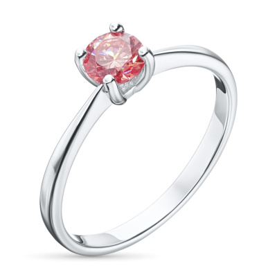 Классическое кольцо из белого золота э0912кц04164200_pink