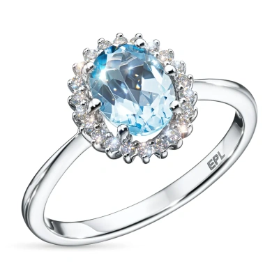 Кольцо из белого золота с топазом э4771кц04220417