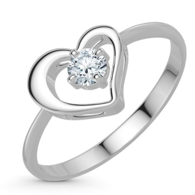 Кольцо из белого золота с бриллиантом э0901кц01144200