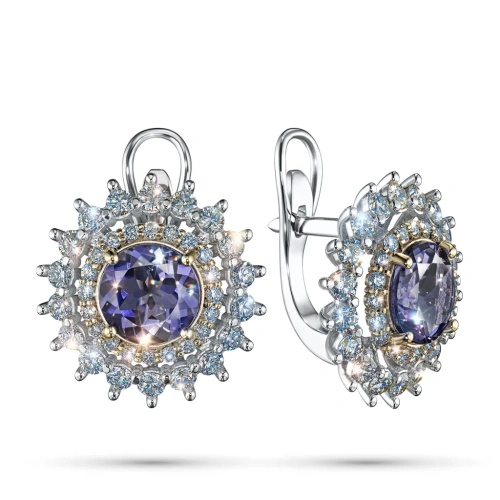 Серьги из белого золота с иолитами э4884сг04250363_white