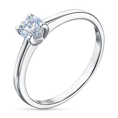 Классическое кольцо из белого золота э4712кц07132200_white