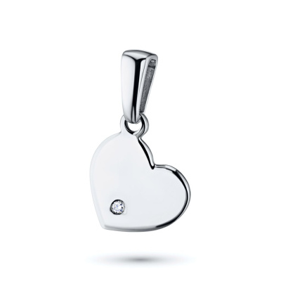 Подвеска из белого золота с бриллиантом э0901пд01182600