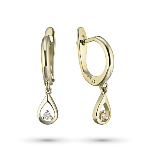 Серьги из желтого золота с бриллиантами э0301сг03152300