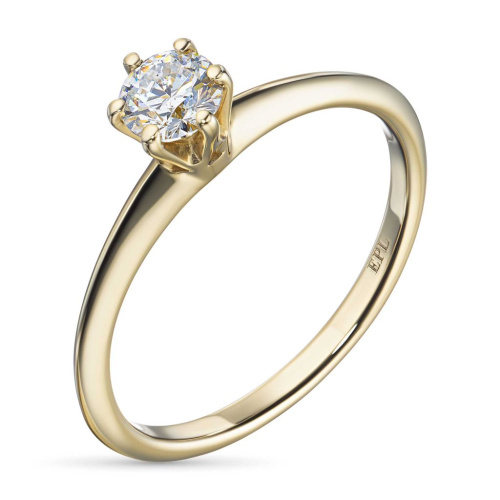 Классическое кольцо из желтого золота э0312кц06200856