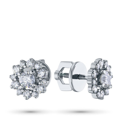 Пусеты из белого золота э4712пс05165500