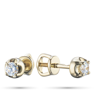 Пусеты из желтого золота э0312пс05220852