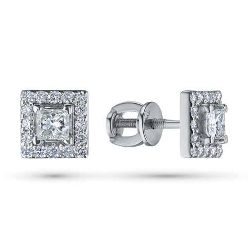 Пусеты из белого золота э4712пс07175400