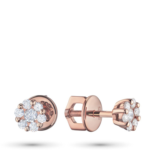 Пусеты из красного золота э0212пс04152800