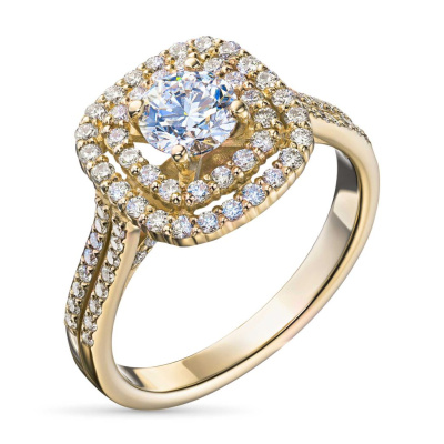 Классическое кольцо из желтого золота э0312кц03180300_white