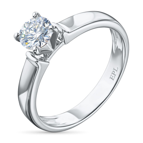 Классическое кольцо из белого золота э4712кц10210203_white