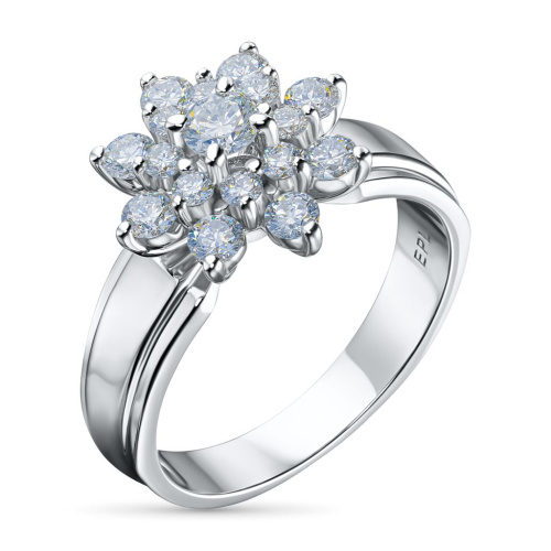 Классическое кольцо из белого золота э4712кц09160400_white