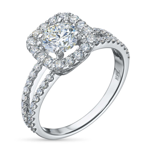 Классическое кольцо из белого золота э4712кц04175100_white