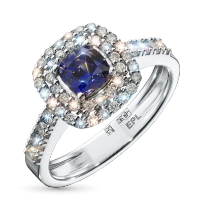 Кольцо из белого золота с сапфиром э4758кц11220358